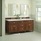 James Martin Vanities 72''Double Vanity, Mid-Century Walnut w/ 3 CM Arctic Fall Solid Surface Top 424-V72-WLT-3AF - alternate 4